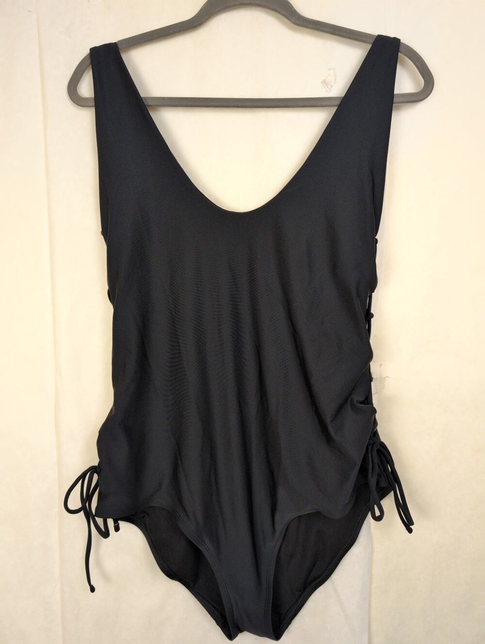 Aerie side lace up one piece bathing suit Size Large Swim Beach Minimal Vacation